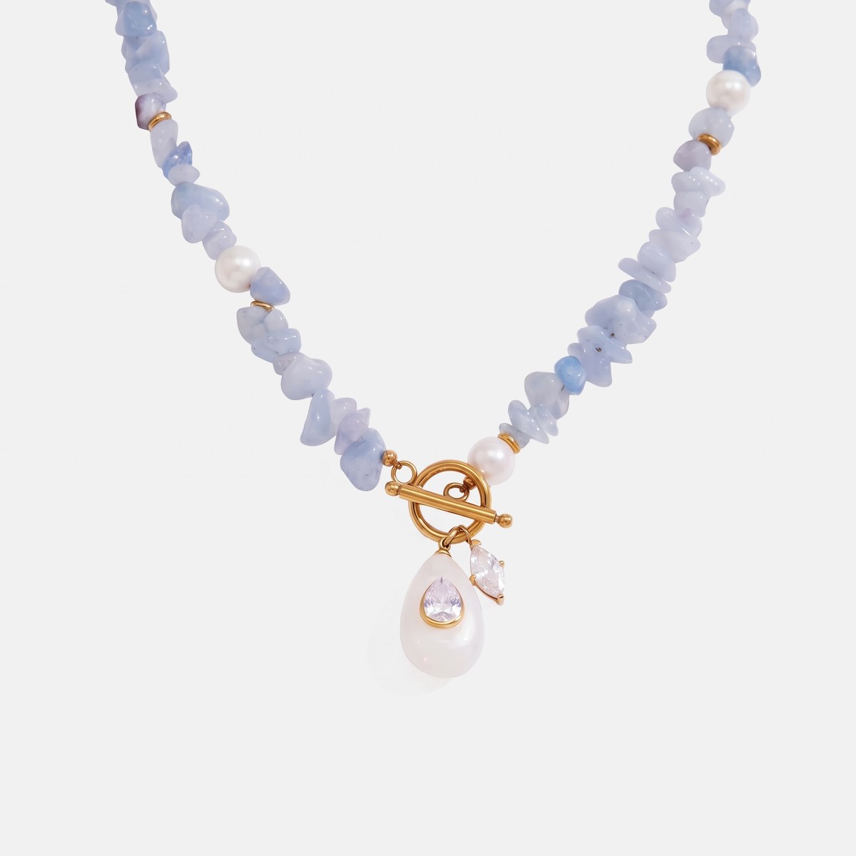 Stone Chip Pendant Necklace