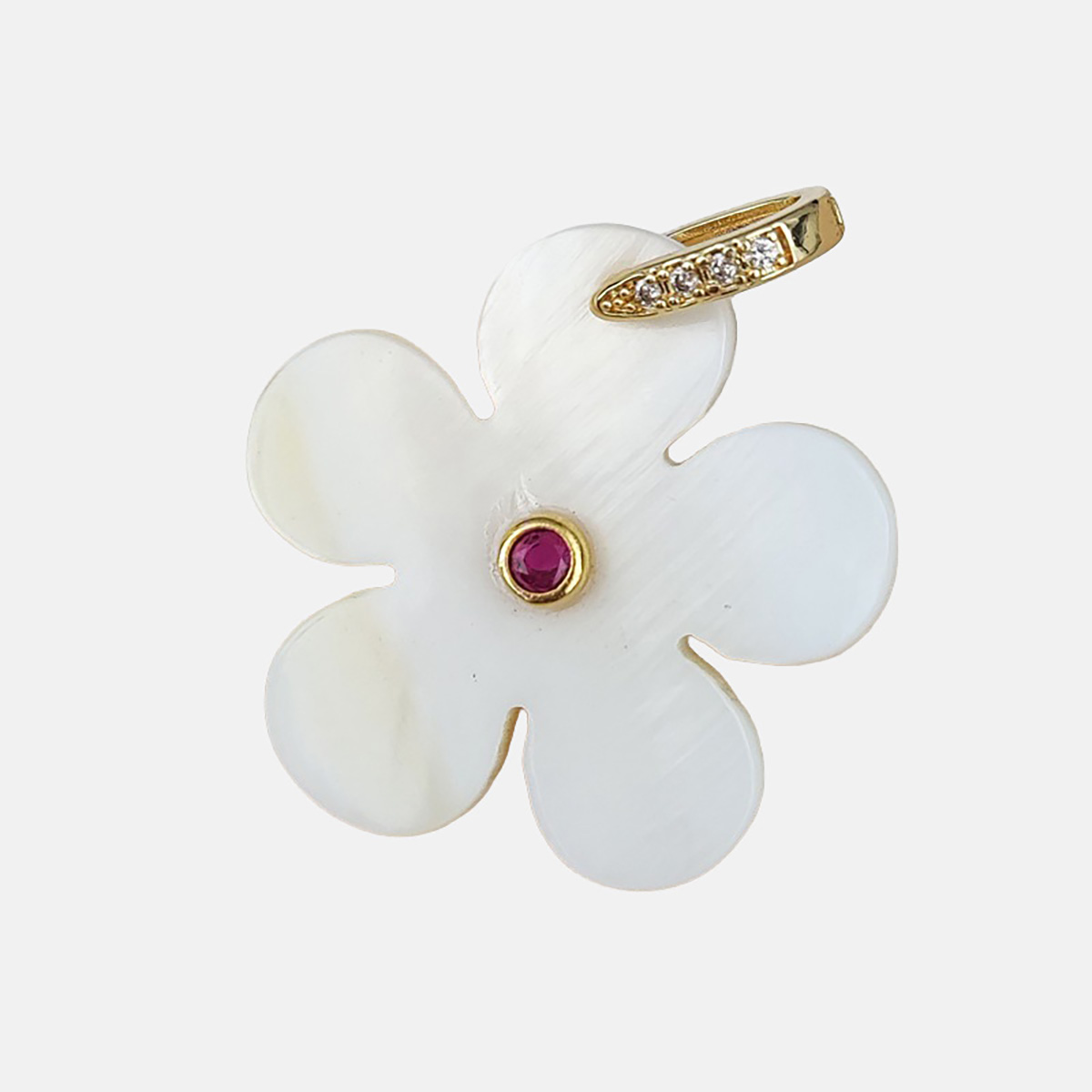 White Flower Charm