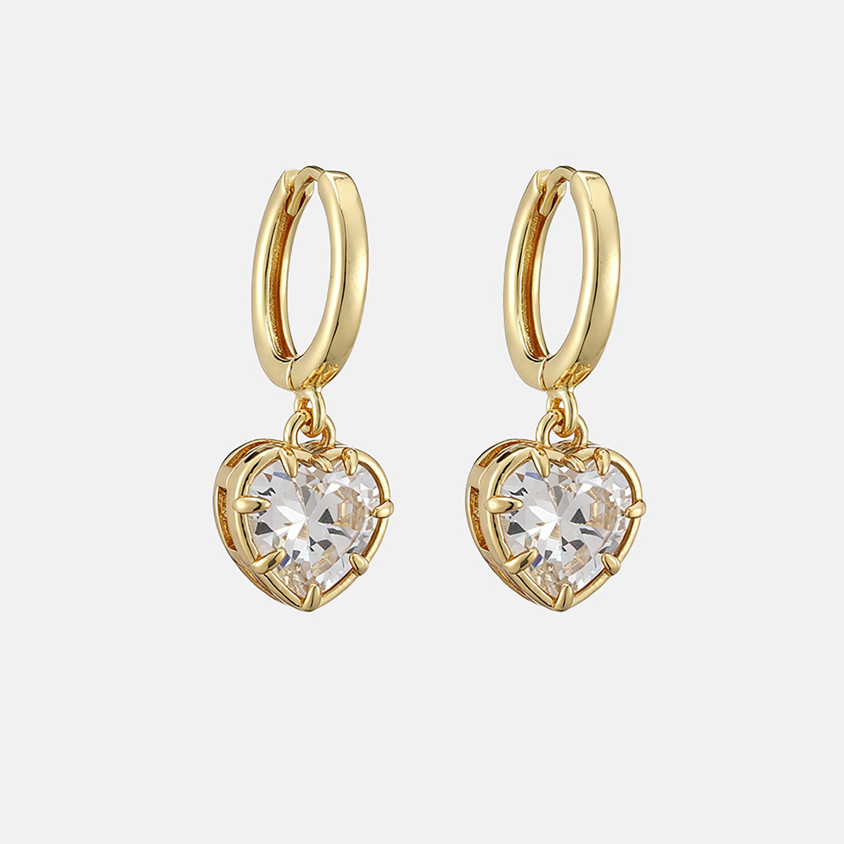 Heart Huggie Earrings